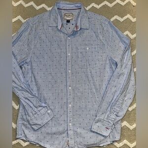 Flag & Anthem Men's Blue Button-Up Shirt